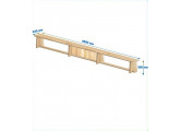 Скамейка гимнастическая 4000мм (щит.сосна) ножки дерево Dinamika
