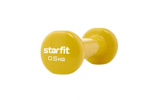 Гантель виниловая 0,5 кг Star Fit DB-101 желтый 600_380