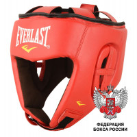 Шлем для любительского бокса Everlast Amateur Competition PU красн.