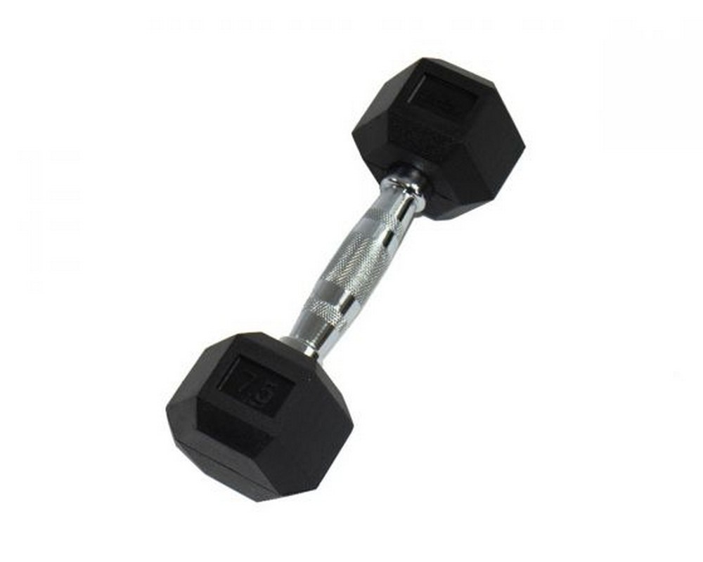 Гантель 50кг Perform Better Rubber Encased Hex Dumbbells 4137-50\BK-50-00 1000_800