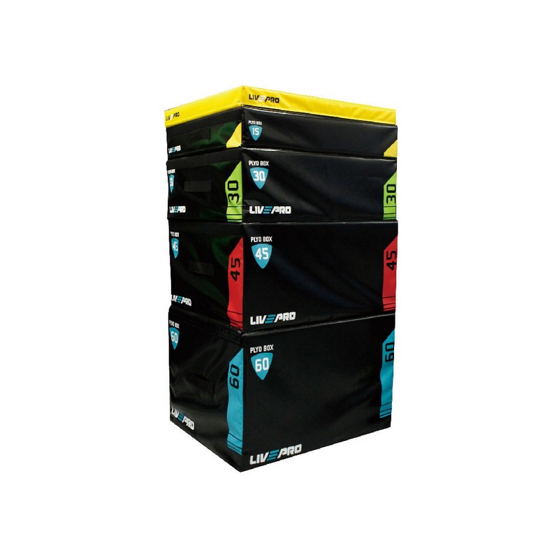 Плиометрический бокс Live Pro Soft Plyometric Box LP8151-S 91,4x76,2x15,2 см, черный\желтый 800_800