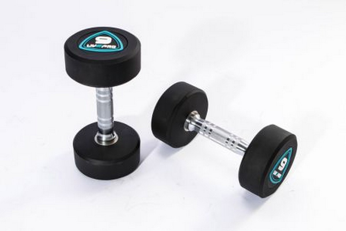 Гантели в уретане 10 кг Live Pro Studio Dumbbells LP8075-10 1200_800