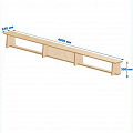Скамейка гимнастическая 4000мм (фанерная) ножки фанера Dinamika 120_120